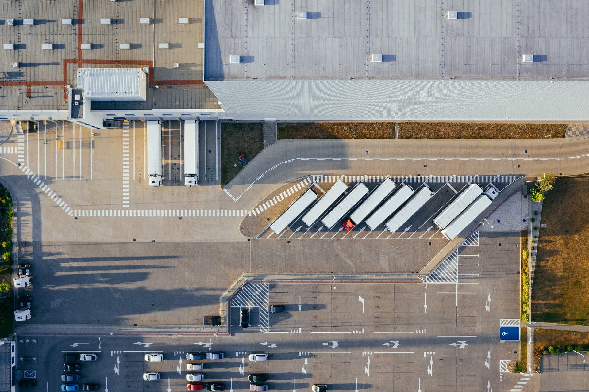 Warehouse Drone Shot